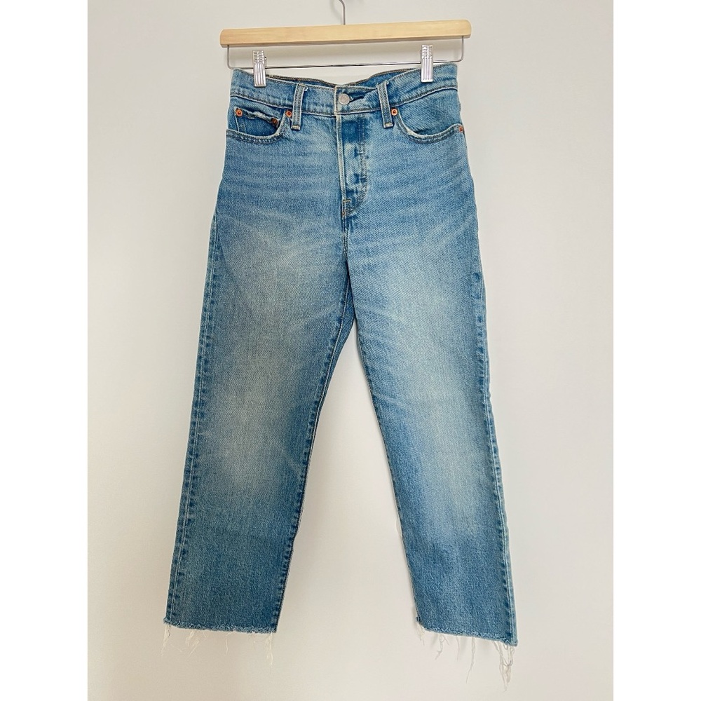 Levi’s | Straight Blue Jeans with Raw Hem